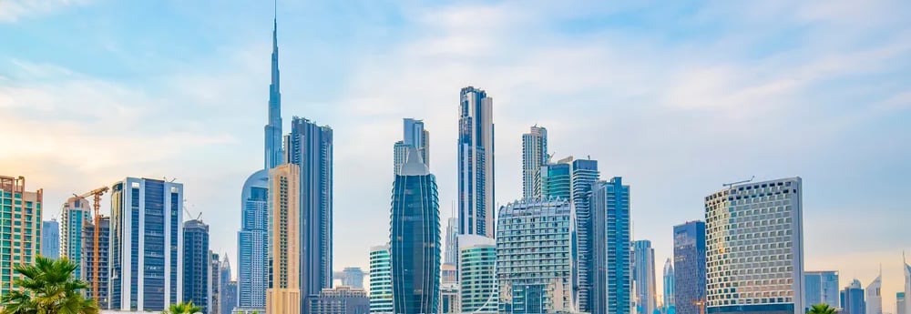 Dubai skyline with Burj Khalifa