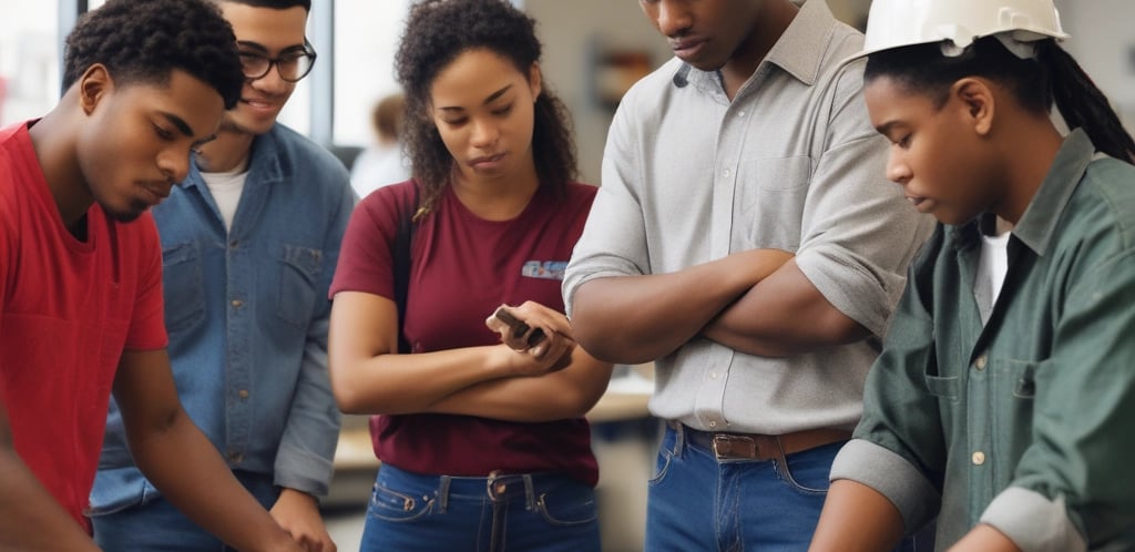 A welcoming office space with a friendly staff member ready to assist visitors.