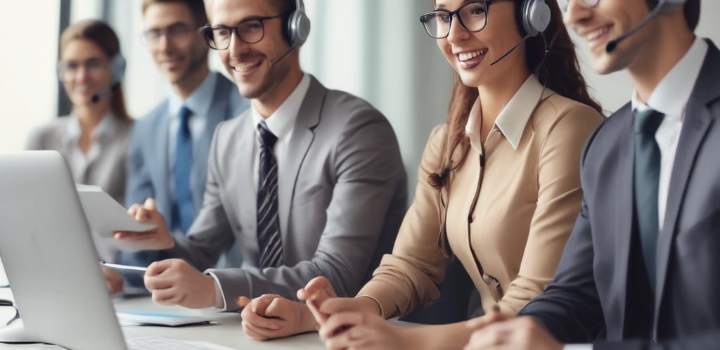 Modern office desk with a laptop, notepad, and a cup of coffee, symbolizing professional financial consulting.