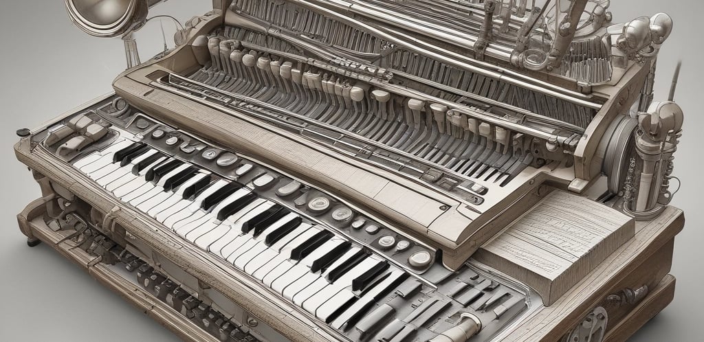 A laptop displaying a music streaming application on its screen. The application shows various playlists such as Focus, Deep Focus, Chill and Study Beats, and Productive Morning. Next to the laptop, there is a black notebook titled 'The ONE Thing' and a smartphone placed on top of it. The background is slightly blurred, suggesting an indoor setting with warm lighting.