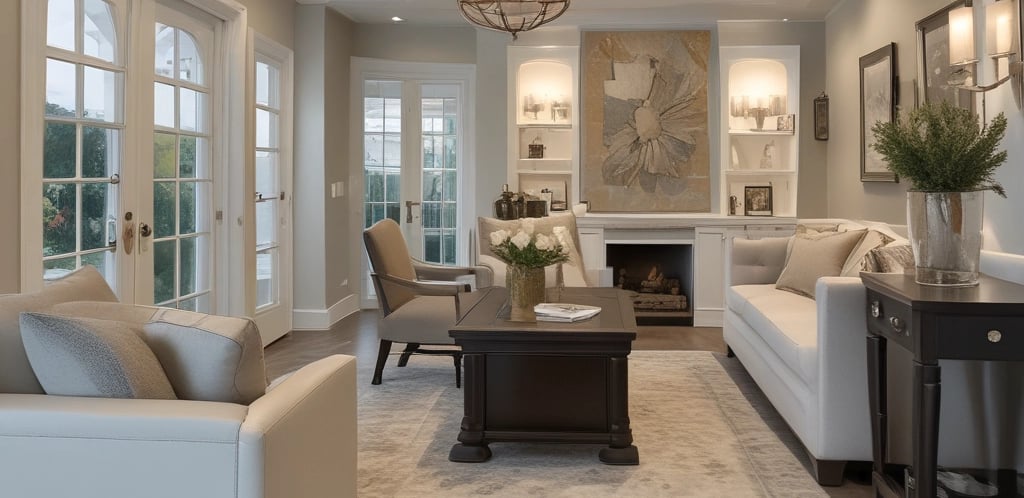 Workers on bamboo scaffolding are repairing or maintaining a building facade. The structure consists of multiple stories, with workers wearing helmets and safety gear.