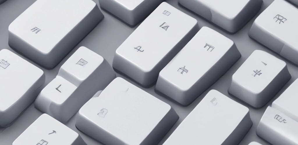 A smartphone displaying the is resting on a laptop keyboard. The phone screen reflects purple and white light patterns, adding a modern and tech-focused ambiance.