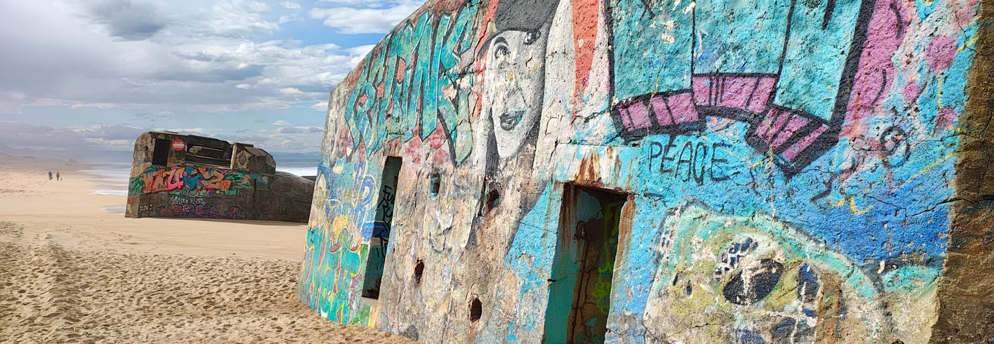 bunker sur la plage des landes