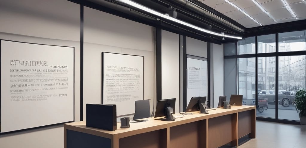 A friendly customer service representative at a desk with a computer and phone.