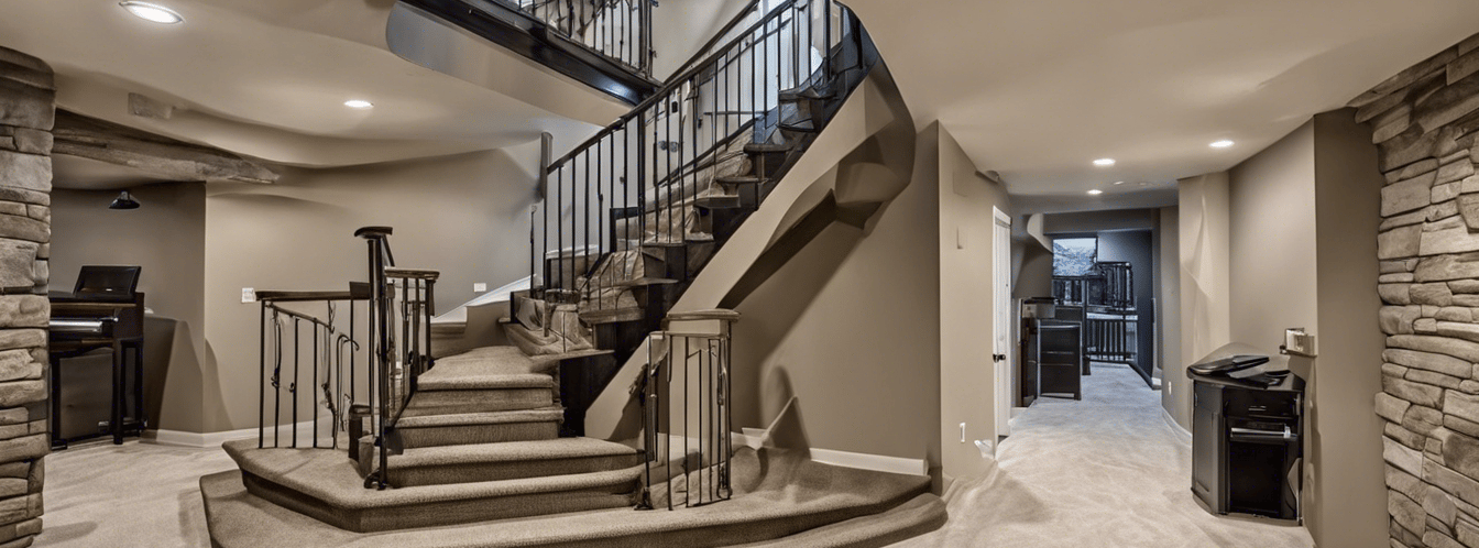 a modern stair case