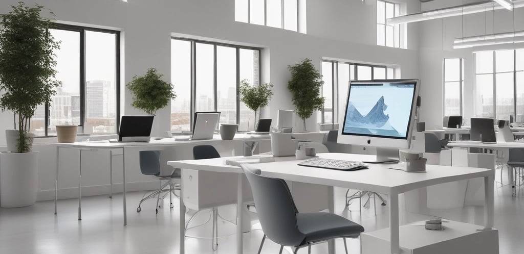 A friendly professional at a desk with a laptop and headset, ready to assist clients remotely.