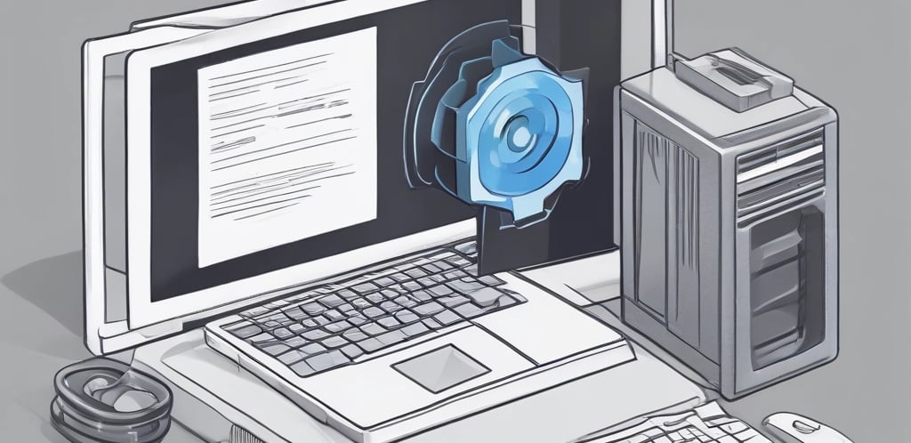 A friendly person sitting at a desk with a laptop, ready to assist with data backup questions.