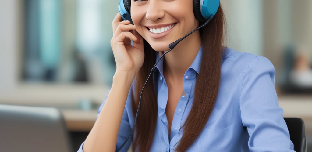 Smiling customer service team assisting a friendly client in a modern laundromat
