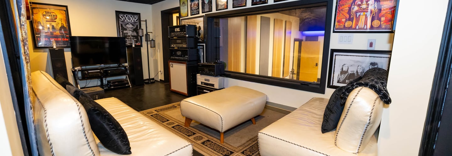 Lounge area at the recording studio in Atlanta GA