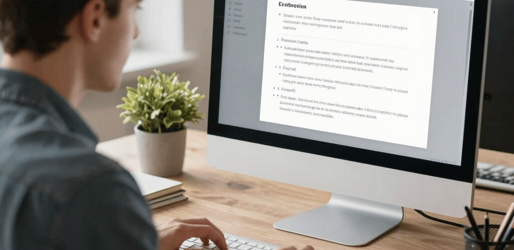 A cozy workspace with a laptop, notebook, and a cup of coffee, symbolizing communication.