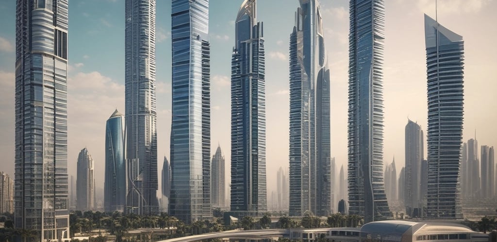 A friendly technician answering a call with Dubai cityscape in the background.