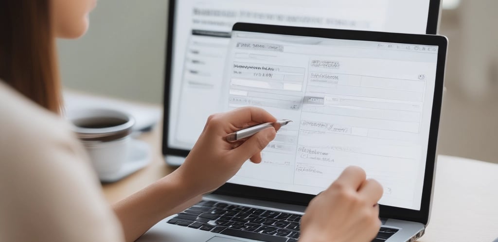 A retail store interior featuring a large selection of rolled-up carpets and rugs displayed on shelves and tables. Several hanging lamps provide lighting to the area, and a variety of carpet styles and colors are visible. The shelving units are neatly organized with packaged flooring products, and a large sign displaying product information is visible.