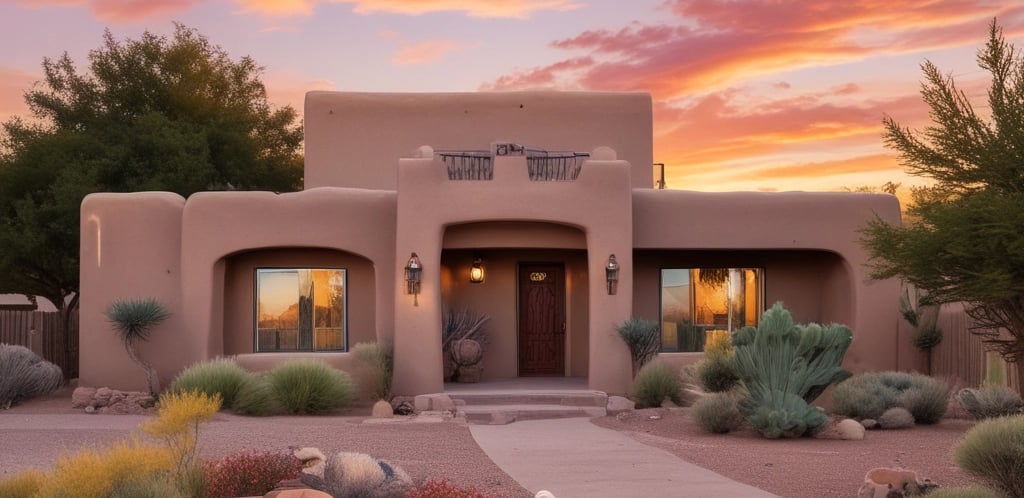 A suburban house with a brick facade and double garage doors. The roof is dark, and there are several bare trees and green bushes surrounding the property. A for sale sign is visible on the front lawn.