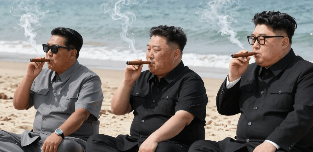 A vintage typewriter with a sheet of paper showing a handwritten message.