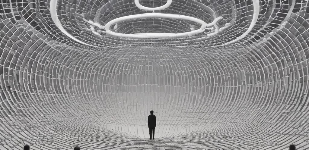 A serene workspace with soft glowing light and subtle energy waves illustrating quantum resonance.