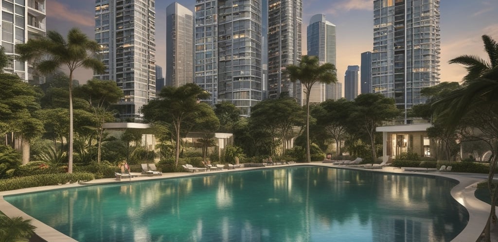 A friendly agent holding a smartphone with a WhatsApp chat open, ready to assist with Singapore property inquiries.