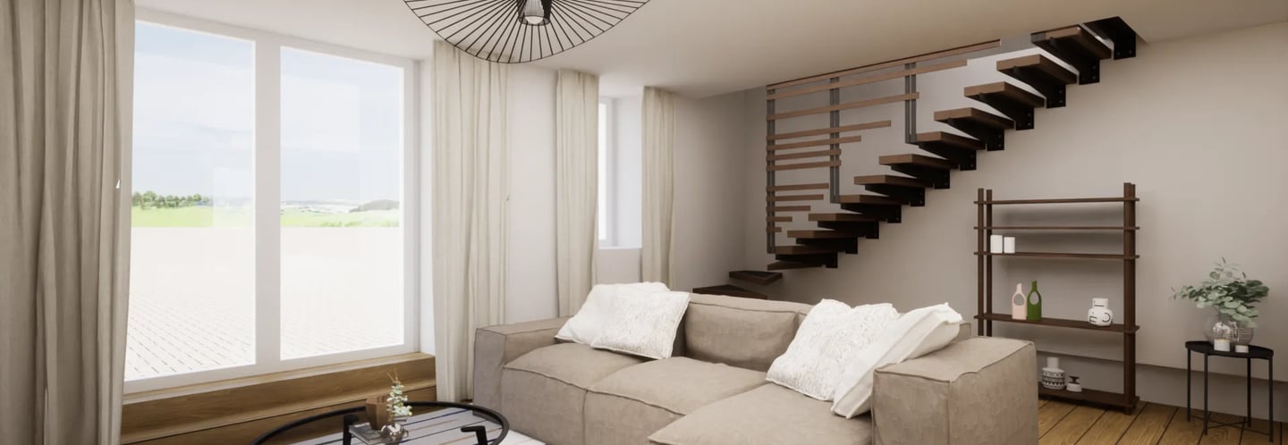 Visuel pièce de vie rénovation Guer