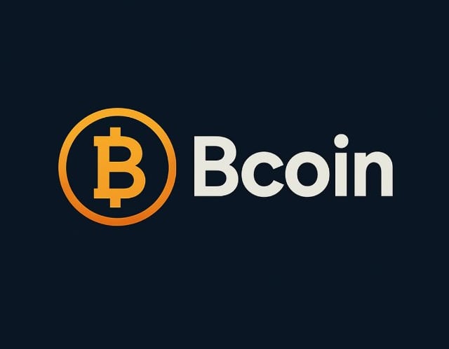 3D-rendered $BCOIN™ coin logo floating over a glowing globe, symbolizing the global vision of business coin utility