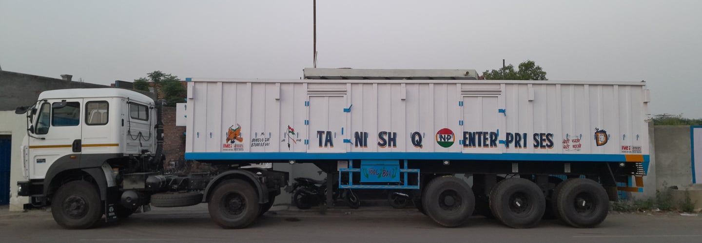 Heavy-duty Flatbed Trailer manufactured for logistics and shipping use.