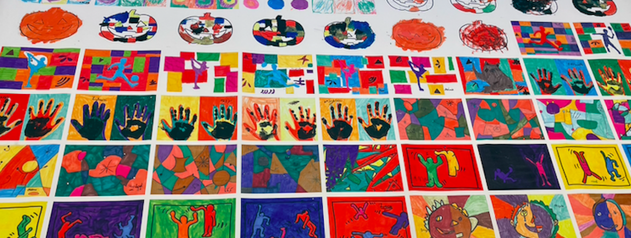 photo d'une oeuvre commune réalisée par les enfants