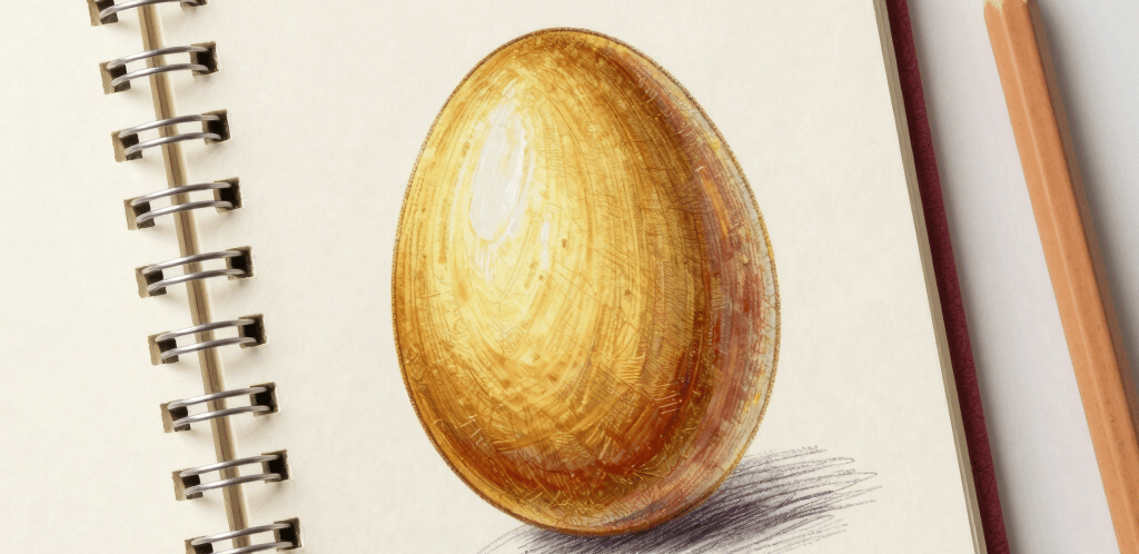 A welcoming workspace with a laptop, sketchbook, and colorful design tools scattered on a wooden desk.