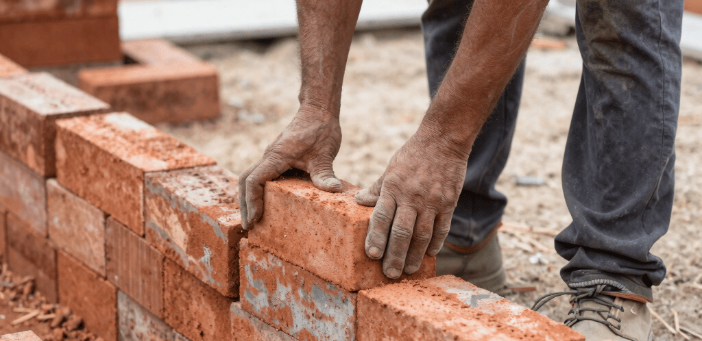 A friendly Lexington Construction team member answering a call in a modern office setting.