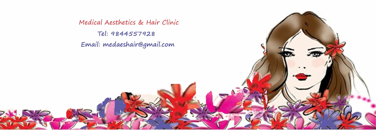 Hudvårdsklinik Stockholm illustration med blommor och kvinna.