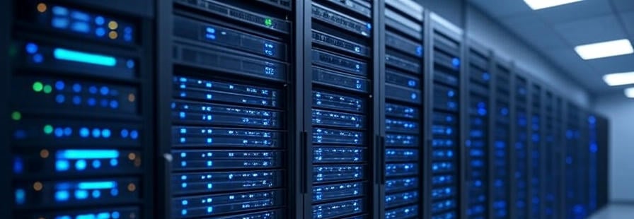 a server rack with many different types of servers