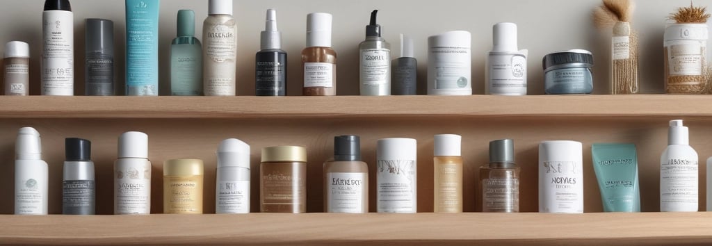 A serene image of beauty products arranged aesthetically.