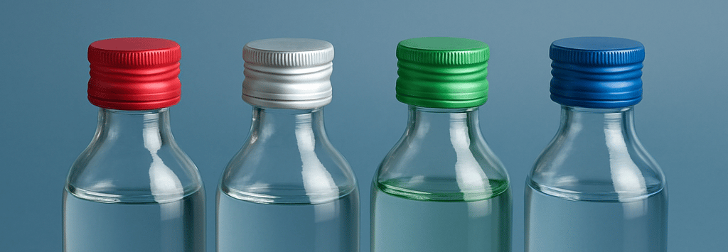 bottles with aluminum caps