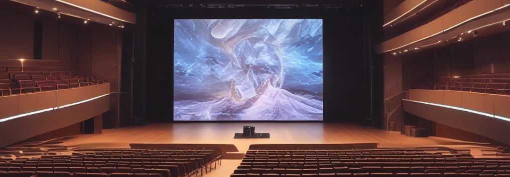 a group of people sitting at desks in a room