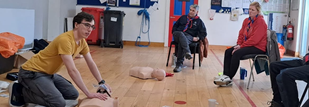 a group of people attending a first aid course