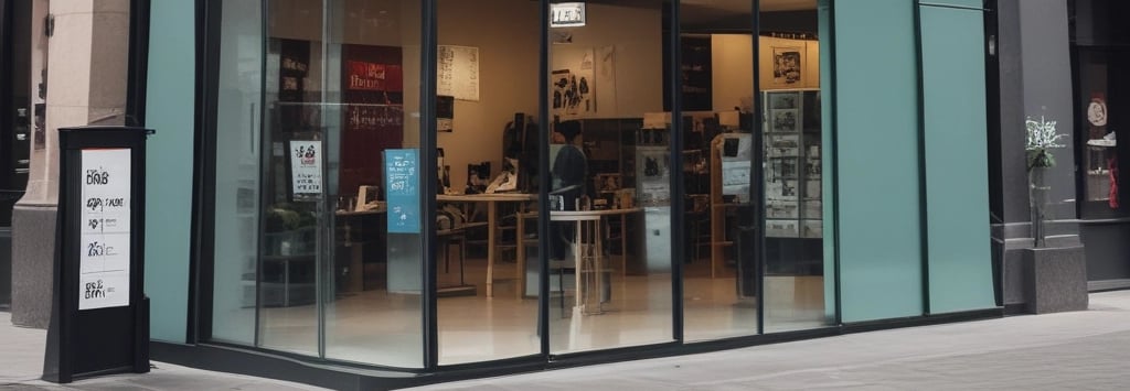 A welcoming condominium manager greeting residents at the entrance of a modern building.