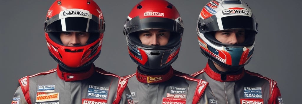 A white sports car with colorful blue and red streaks is parked on a tarmac. The car has various sponsor logos, including Michelin and Gulf, and the number 14 is prominently displayed along with the text 'matrix media'. Other race cars are visible in the background.