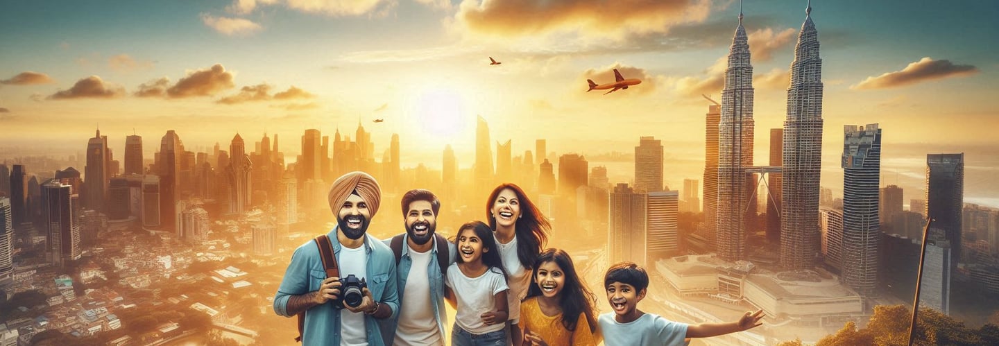 Indian family having time of their lives