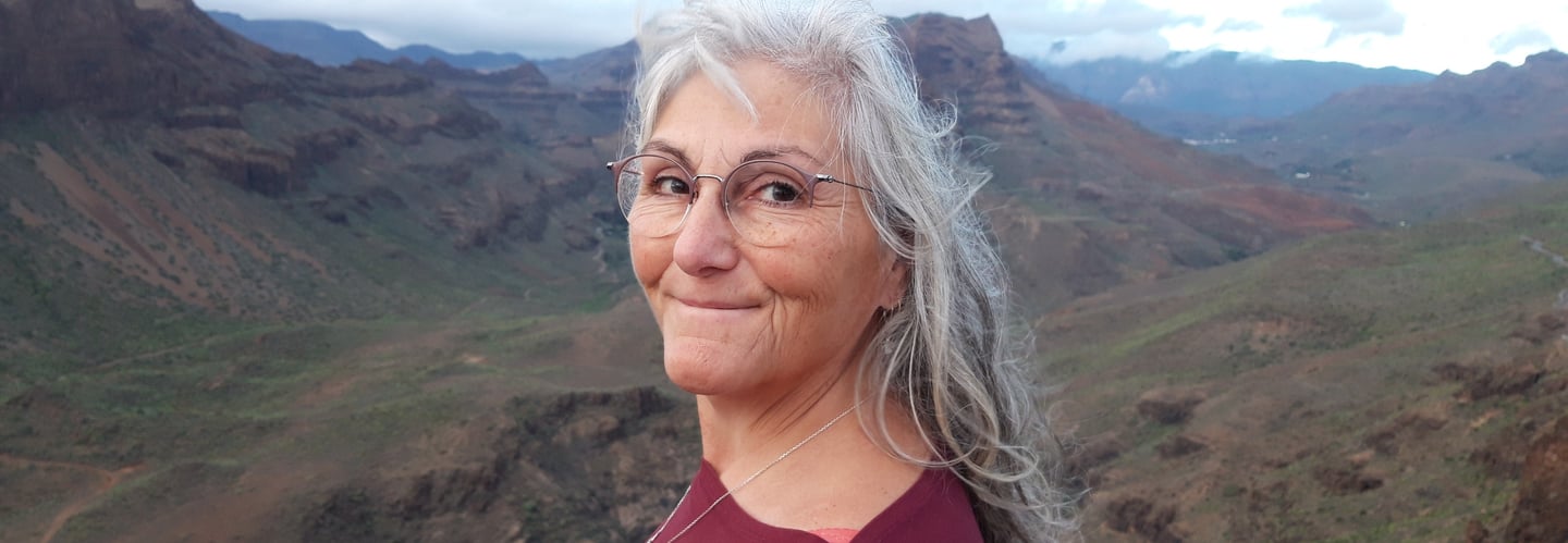 Nadine dans un paysage grandiose