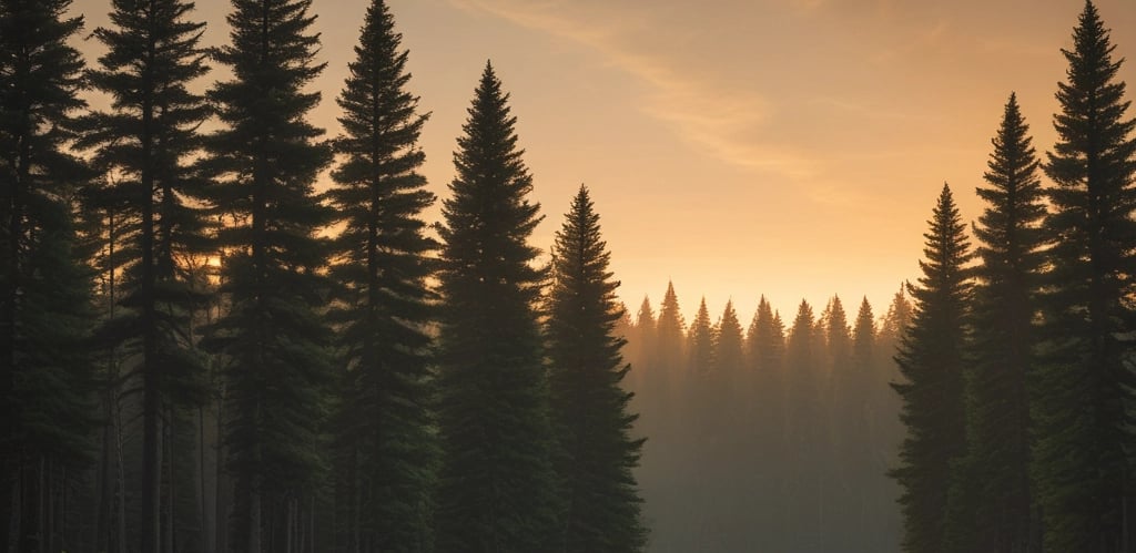 a person on skis in the woods