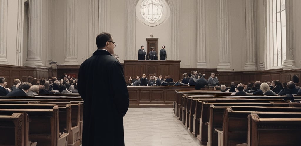 Advocate Gaurav Kathuria consulting with a client in a warm, professional office setting.