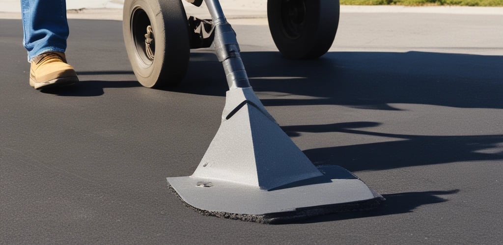 A busy construction site with workers laying asphalt on a road under a clear sky.