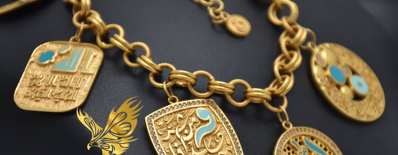 bracelets with gold and blue enamel | Alkanz Alasifar | Antalya Jewellery