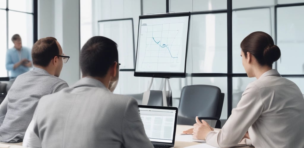 Professional lawyers discussing telecommunications regulations in a modern office.