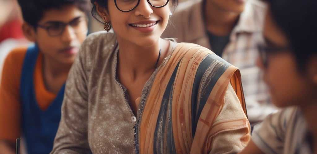 A soccer coach instructs a young player on a field set up with orange cones. The coach, dressed in black with red shoes, gestures towards the player in a pink shirt and black shorts. Other children in sports attire are visible in the background, with a soccer net and a red banner for the Milan Academy nearby.