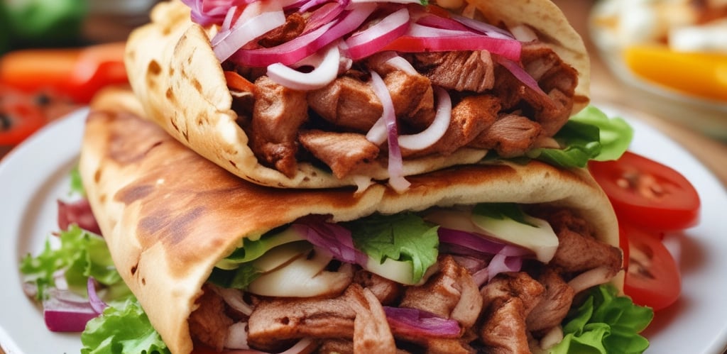 Indiano che taglia il Kebab