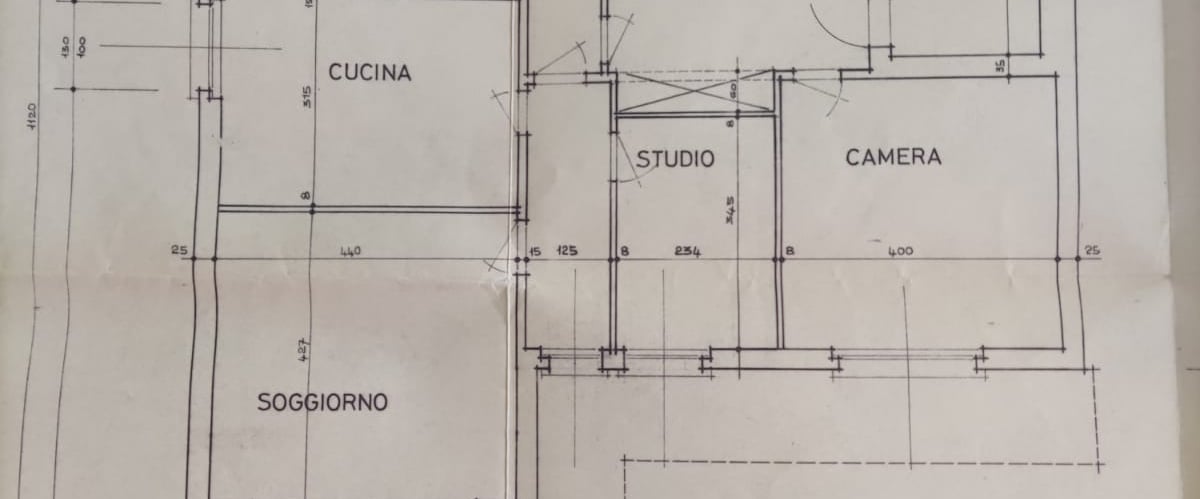 Piantina con progetto di costruzione