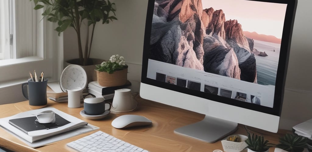 Soft pastel-colored photo studio with elegant feminine decor