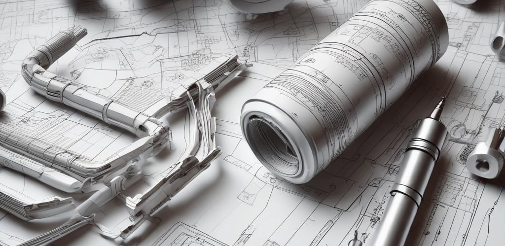 A white tri-fold pamphlet with a minimalist design placed on a light gray background. The pamphlet features bold, black typography with the letters 'MF' prominently displayed. The text 'MOCKUPFREE.NET' is visible, along with some smaller text details. The pamphlet appears sleek and professional.