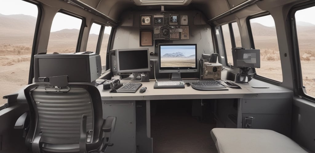 A large industrial storage yard filled with colorful shipping containers and trailers. The containers are stacked and aligned in rows, displaying various brand logos and colors. There are few vehicles parked nearby, and the area seems to be used for logistics or transportation purposes.