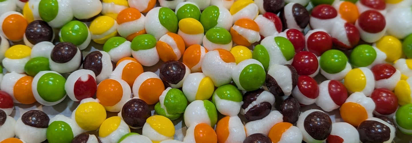 An image of freeze dried candy. 