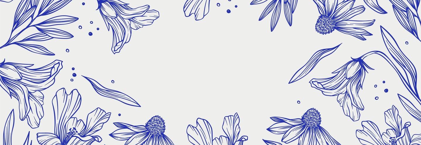 fleurs bleues sur fond crème sophrologie