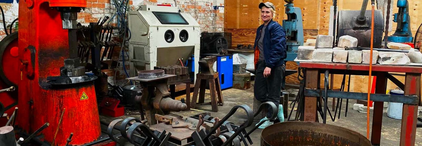Alice Garrett in her workshop
